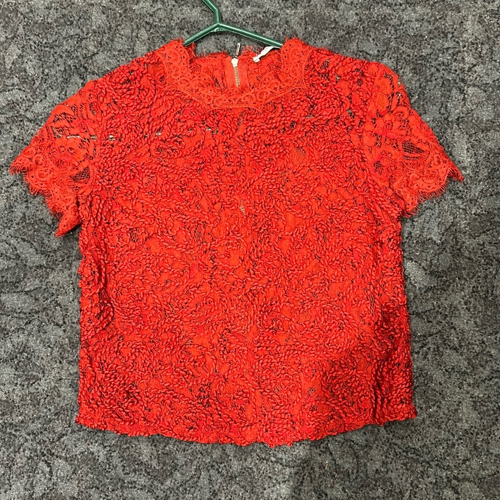 Zara Red Blouse